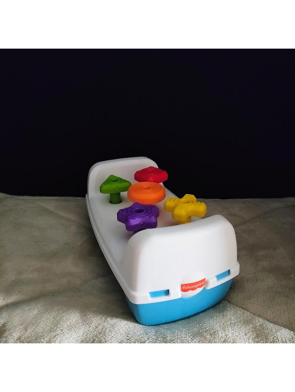 Fisher Price 2019 Tap & Turn Bench Blue White Plastic Toy Tool Bench